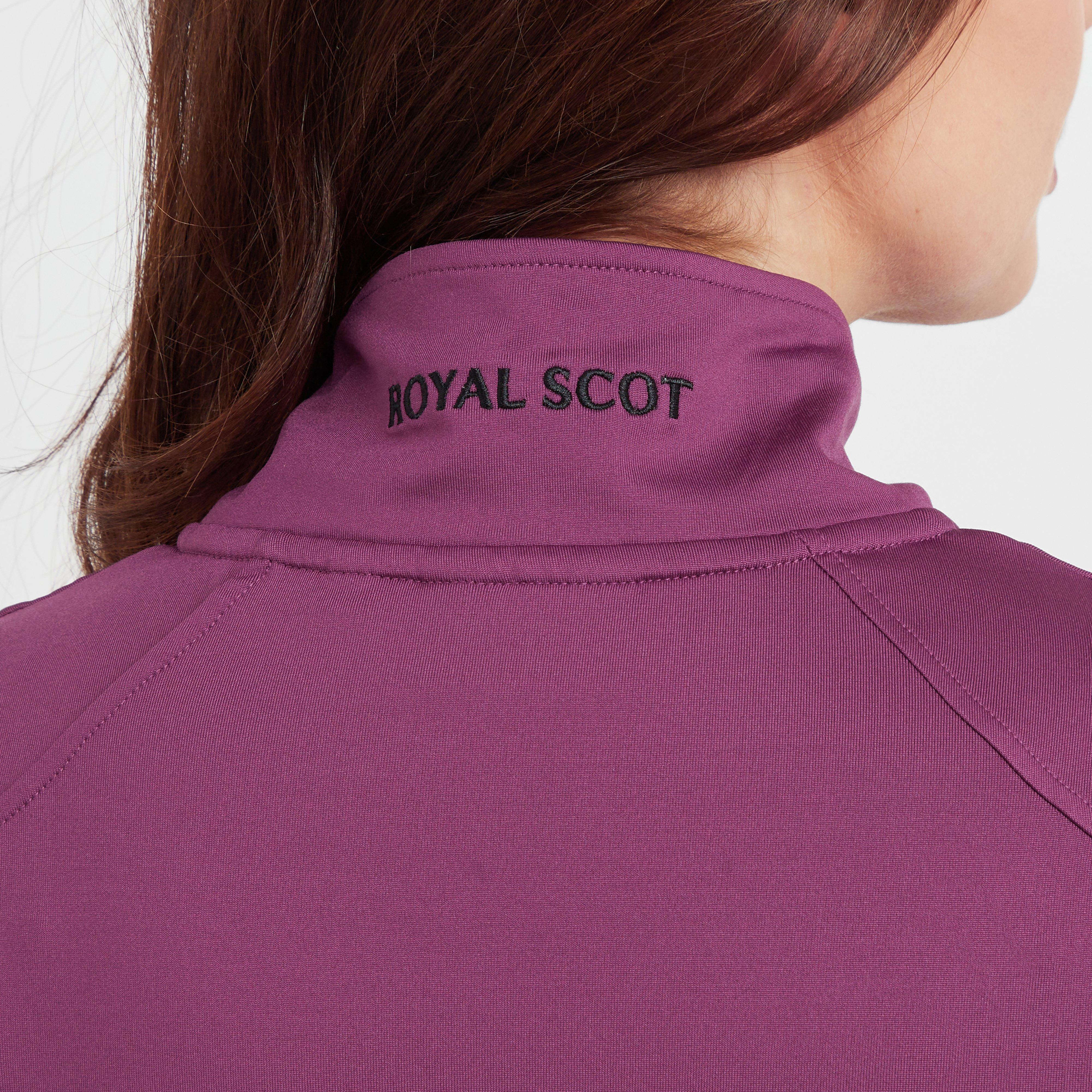 Womens Emily Half Zip Stretch Top Wine 1