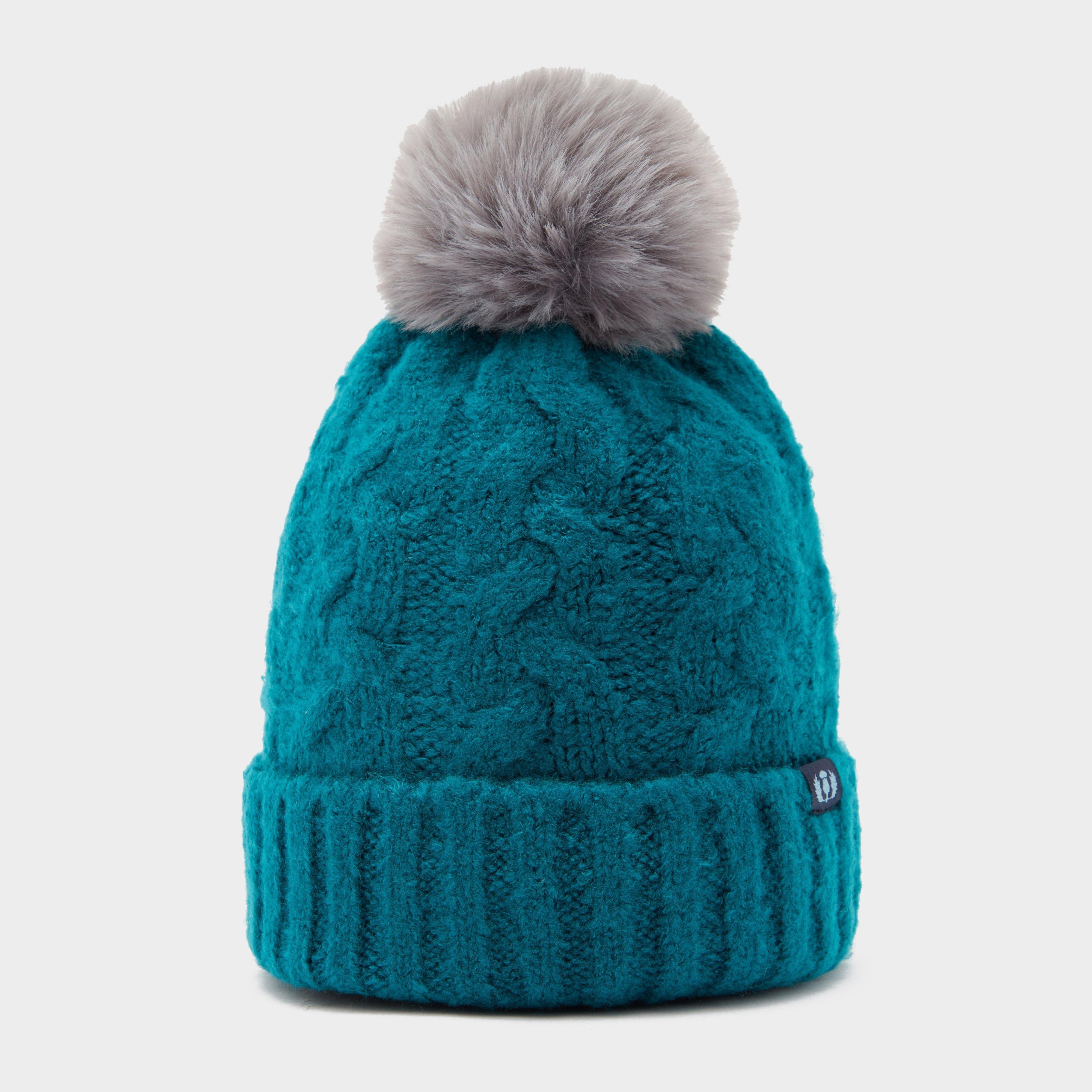 Chunky Knit Bobble Hat Ocean Blue