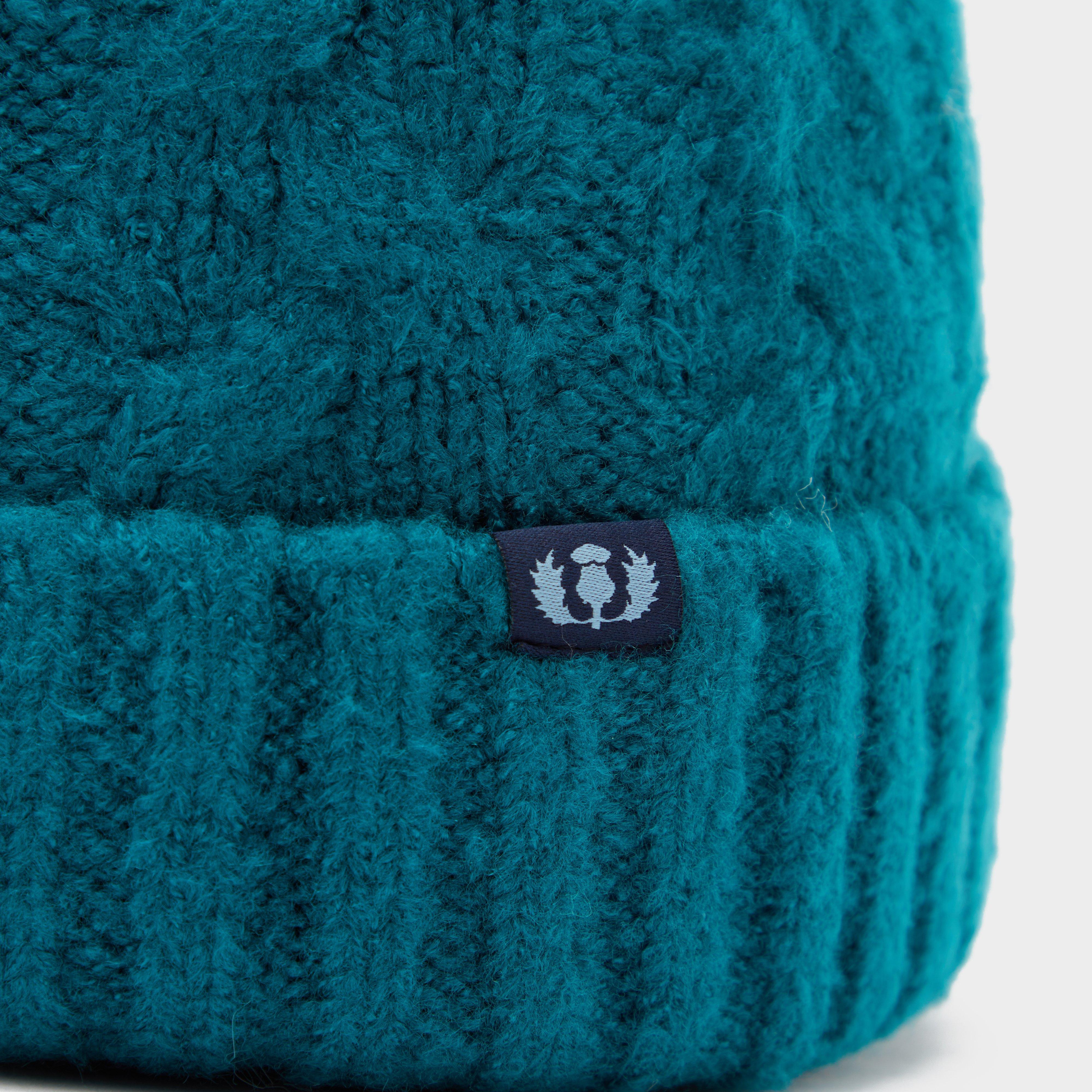 Chunky Knit Bobble Hat Ocean Blue