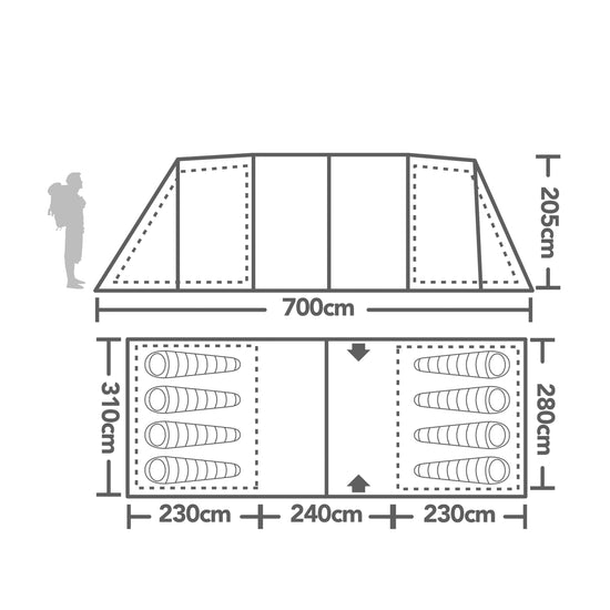 Zenobia 8 Eclipse Tent