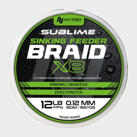 Sublime X8 Sinking Feeder Braid 0.12mm