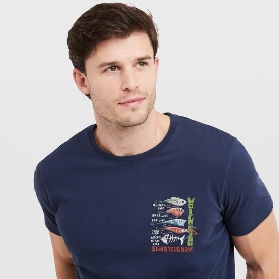 Men's Sling Your Hook Back Print Artist T-Shirt