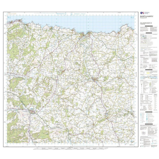 Landranger 29 Banff & Huntly, Portsoy & Turriff Map With Digital Version