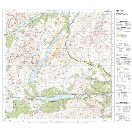 Landranger 42 Glen Garry & Loch Rannoch Map With Digital Version