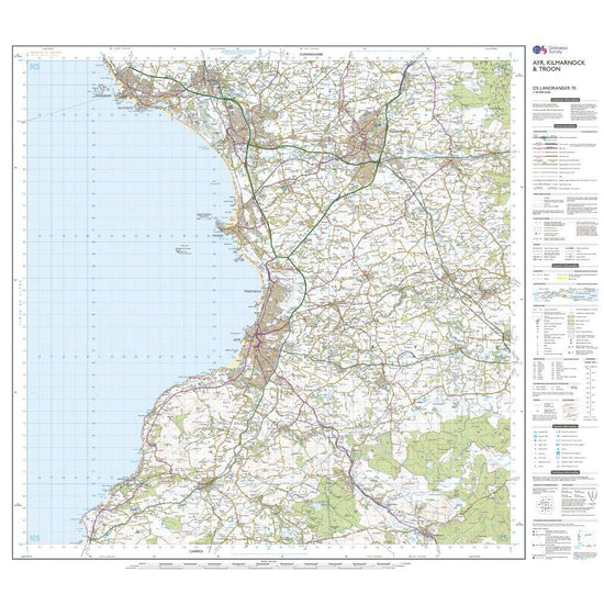 Landranger Active 70 Ayr, Kilmarnock & Troon Map With Digital Version