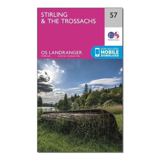 Landranger 57 Stirling & The Trossachs Map With Digital Version