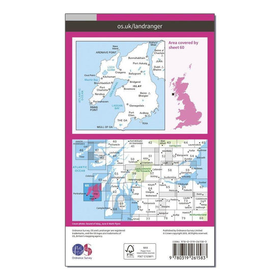 Landranger 60 Islay Map With Digital Version