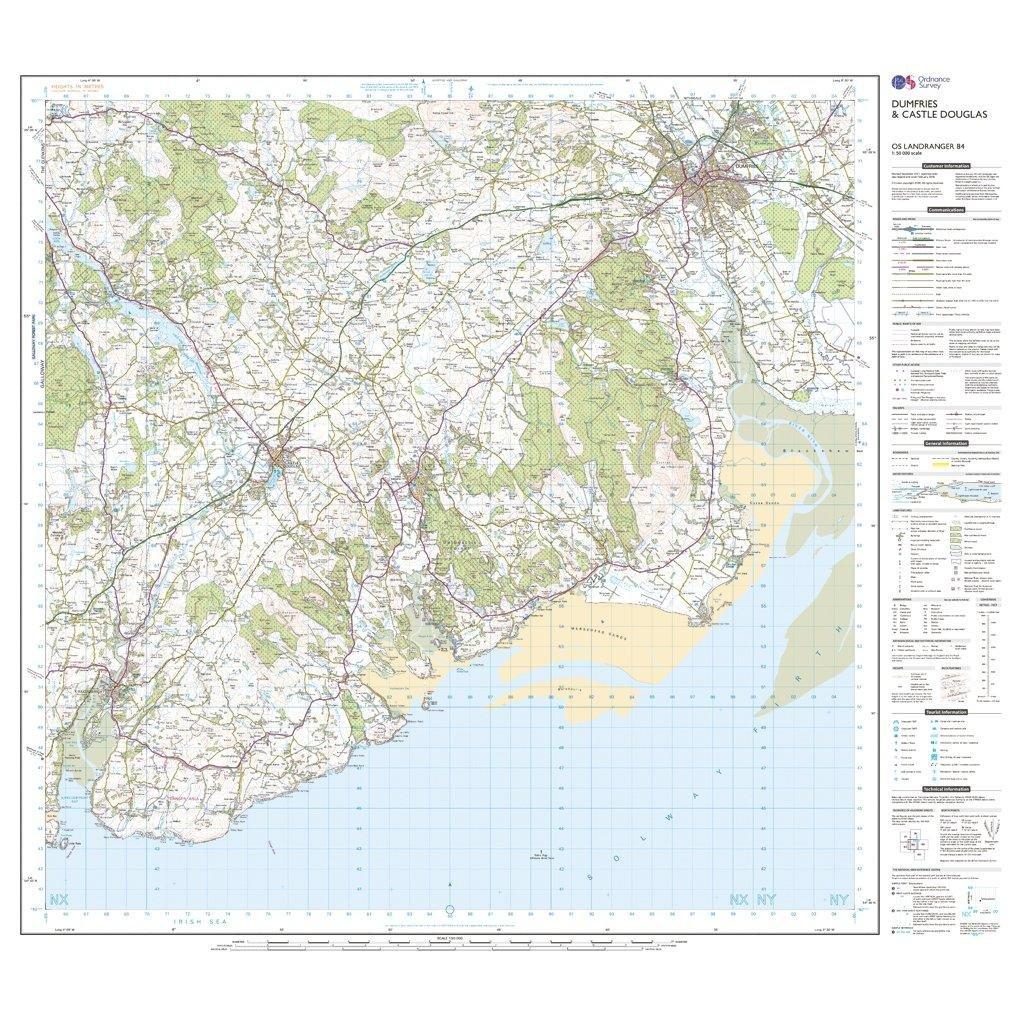 Landranger 84 Dumfries & Castle Douglas Map With Digital Version