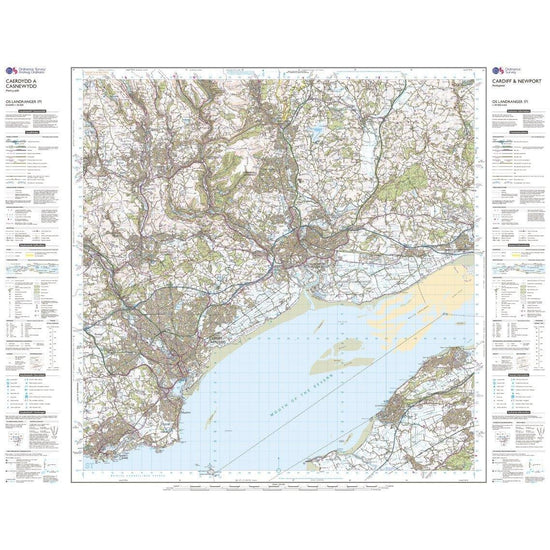 Landranger 171 Cardiff & Newport, Pontypool Map With Digital Version