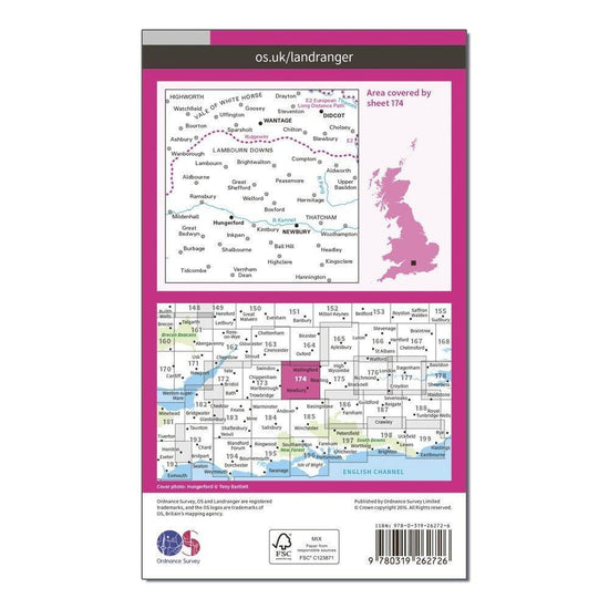 Landranger 174 Newbury & Wantage, Hungerford & Didcot Map With Digital Version