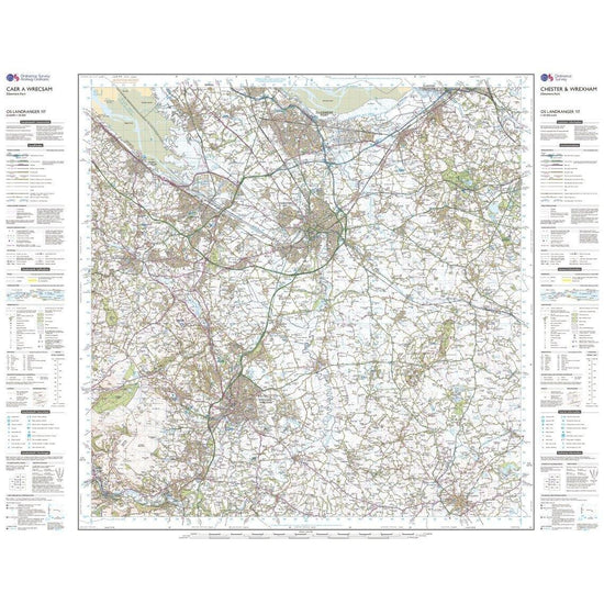 Landranger 117 Chester & Wrexham, Ellesmere Port Map With Digital Version