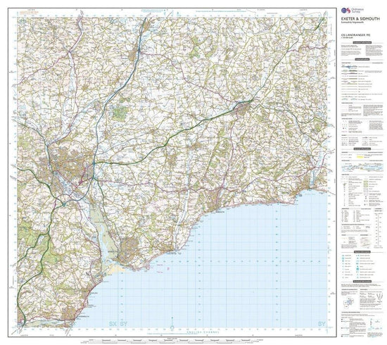 Landranger 192 Exeter & Sidmouth, Exmouth & Teignmouth Map With Digital Version