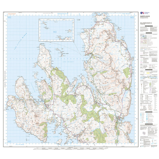 Landranger Active 23 North Skye, Dunvegan & Portree Map With Digital Version