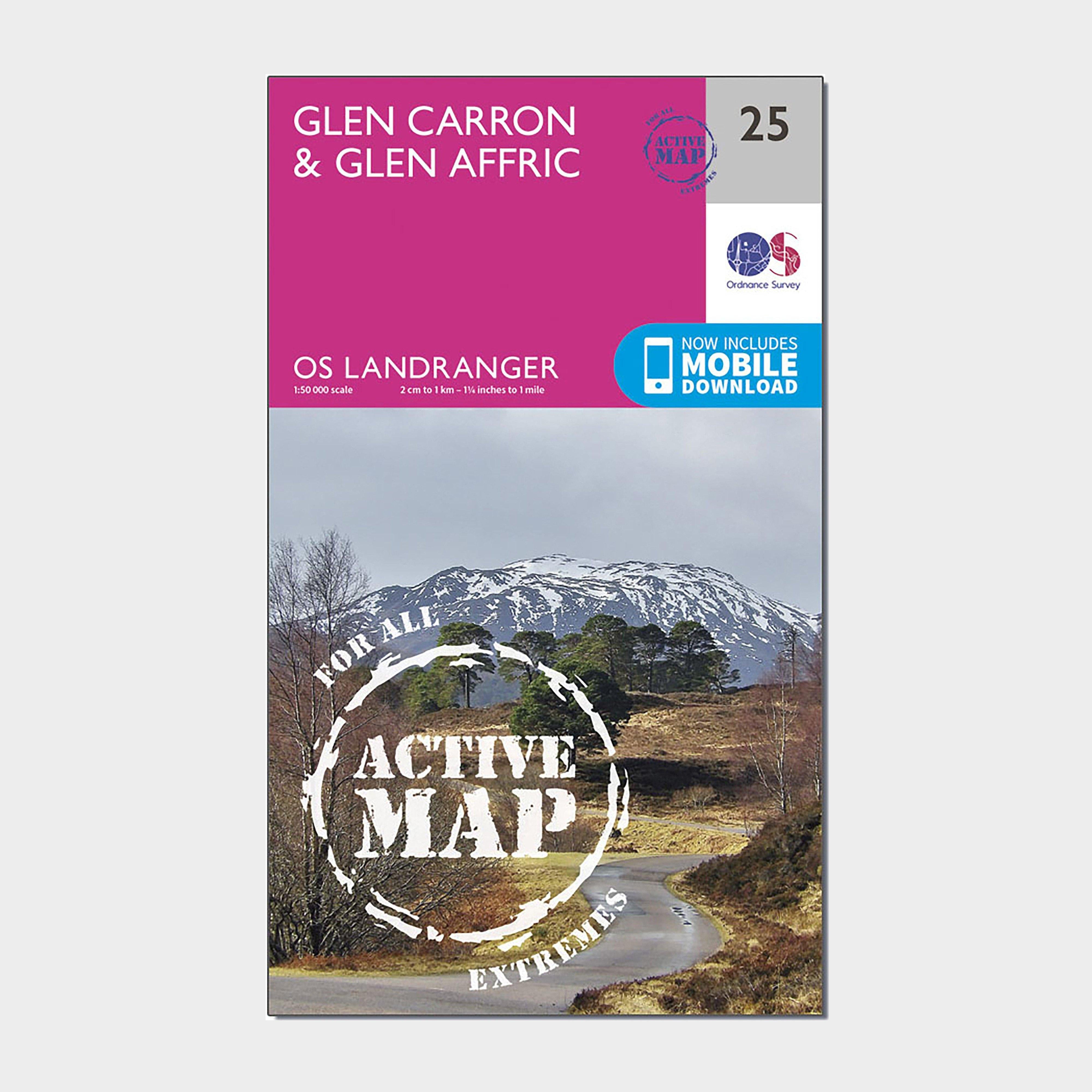 Landranger Active 25 Glen Carron & Glen Affric Map With Digital Version