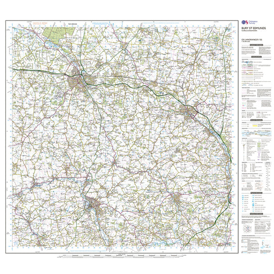 Landranger Active 155 Bury St Edmunds, Sudbury & Stowmarket Map With Digital Version
