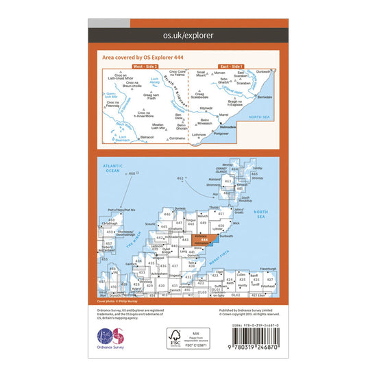 Explorer 444 Helmsdale & Strath of Kildonan Map With Digital Version