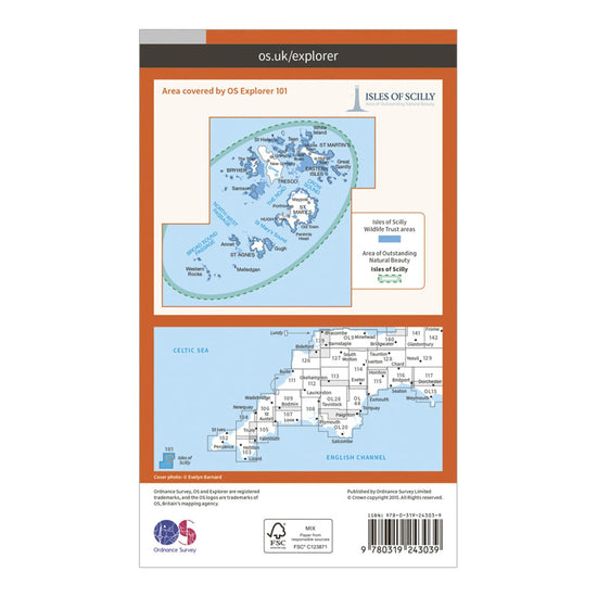 Explorer 101 Isles of Scilly Map With Digital Version