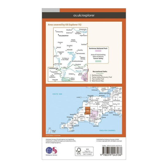 Explorer 112 Launceston & Holsworthy Map With Digital Version