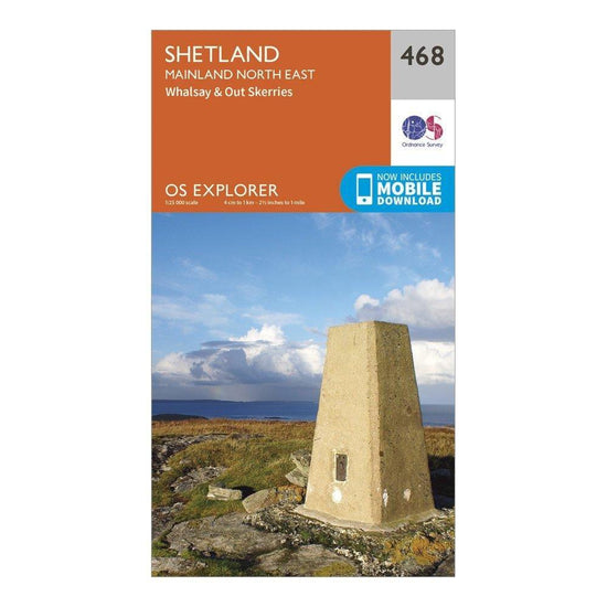 Explorer 468 Shetland – Mainland North East Map With Digital Version