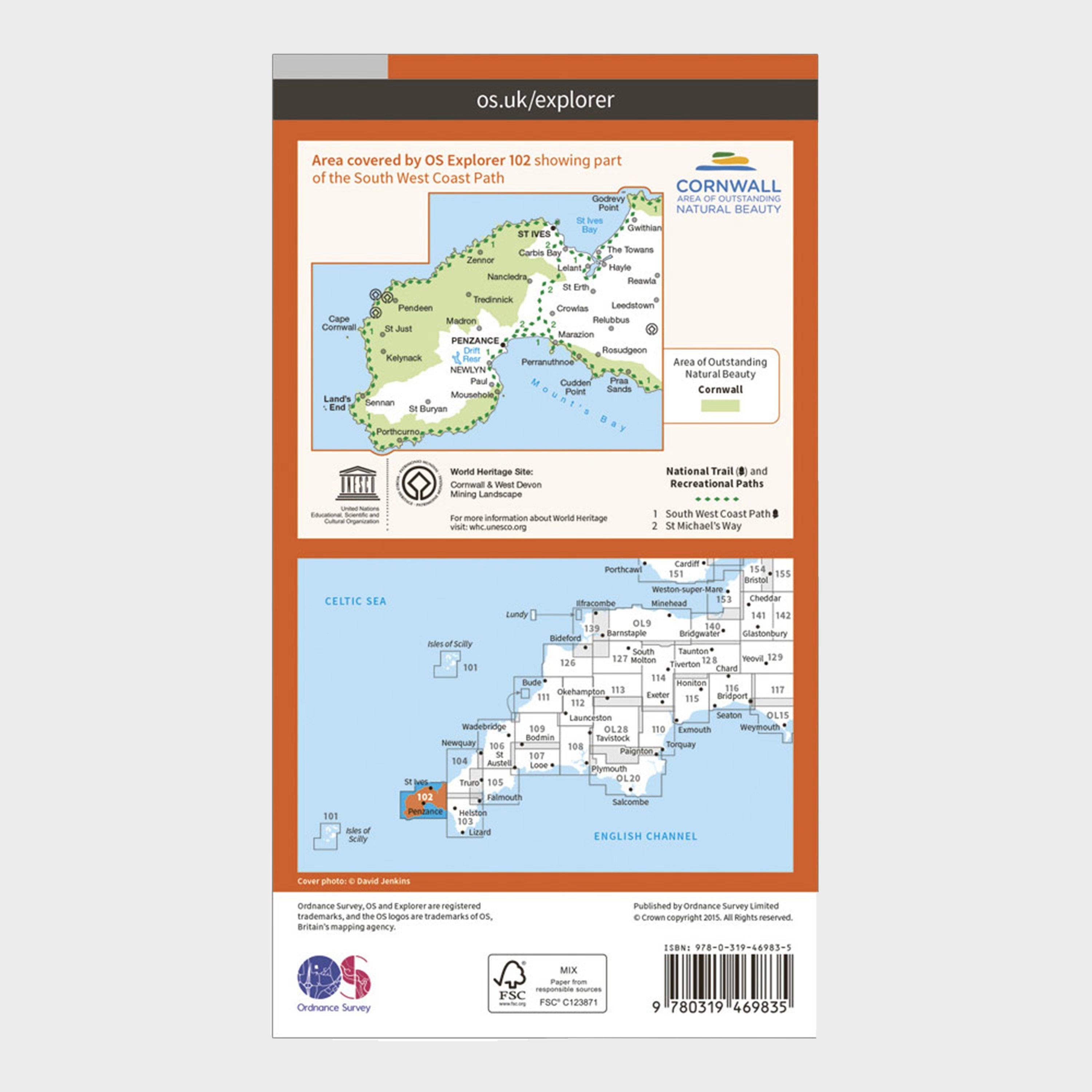 Explorer Active 102 Land’s End Map With Digital Version