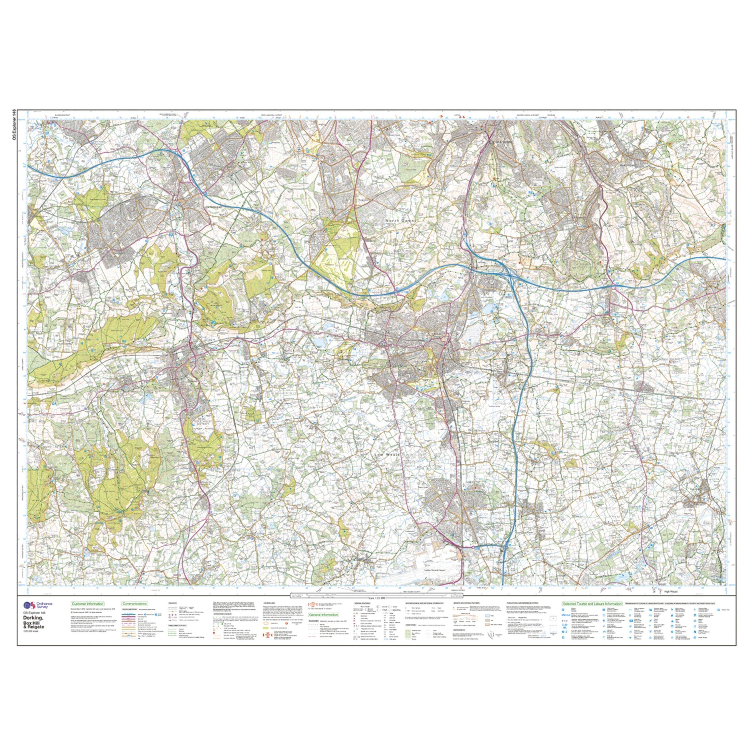 Explorer 146 Dorking, Box Hill & Reigate Map With Digital Version