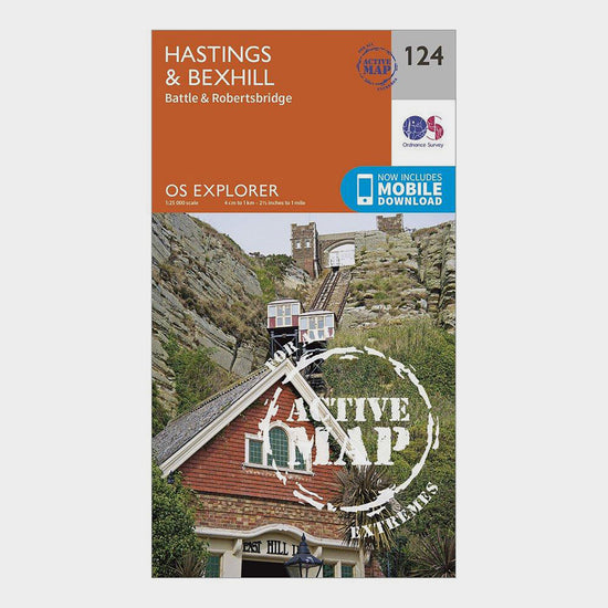 Explorer Active 124 Hastings & Bexhill Map With Digital Version