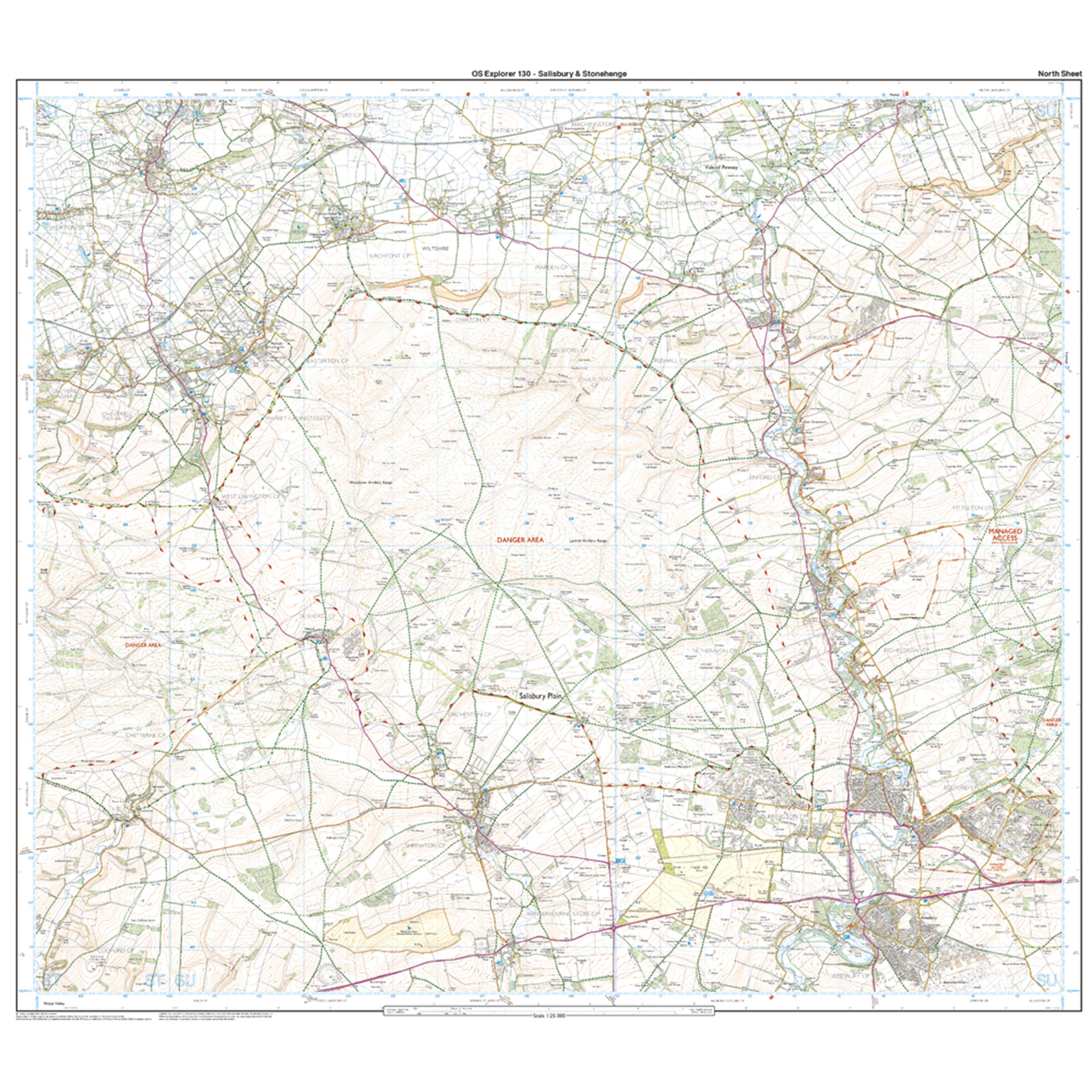 Explorer Active 130 Salisbury & Stonehenge Map With Digital Version