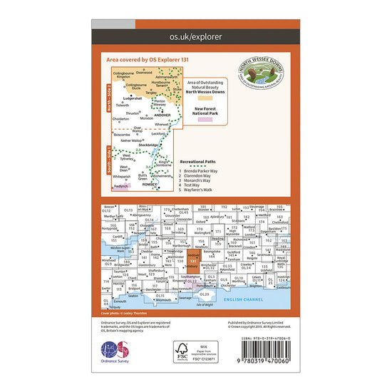 Explorer Active 131 Romsey, Andover & Test Valley Map With Digital Version
