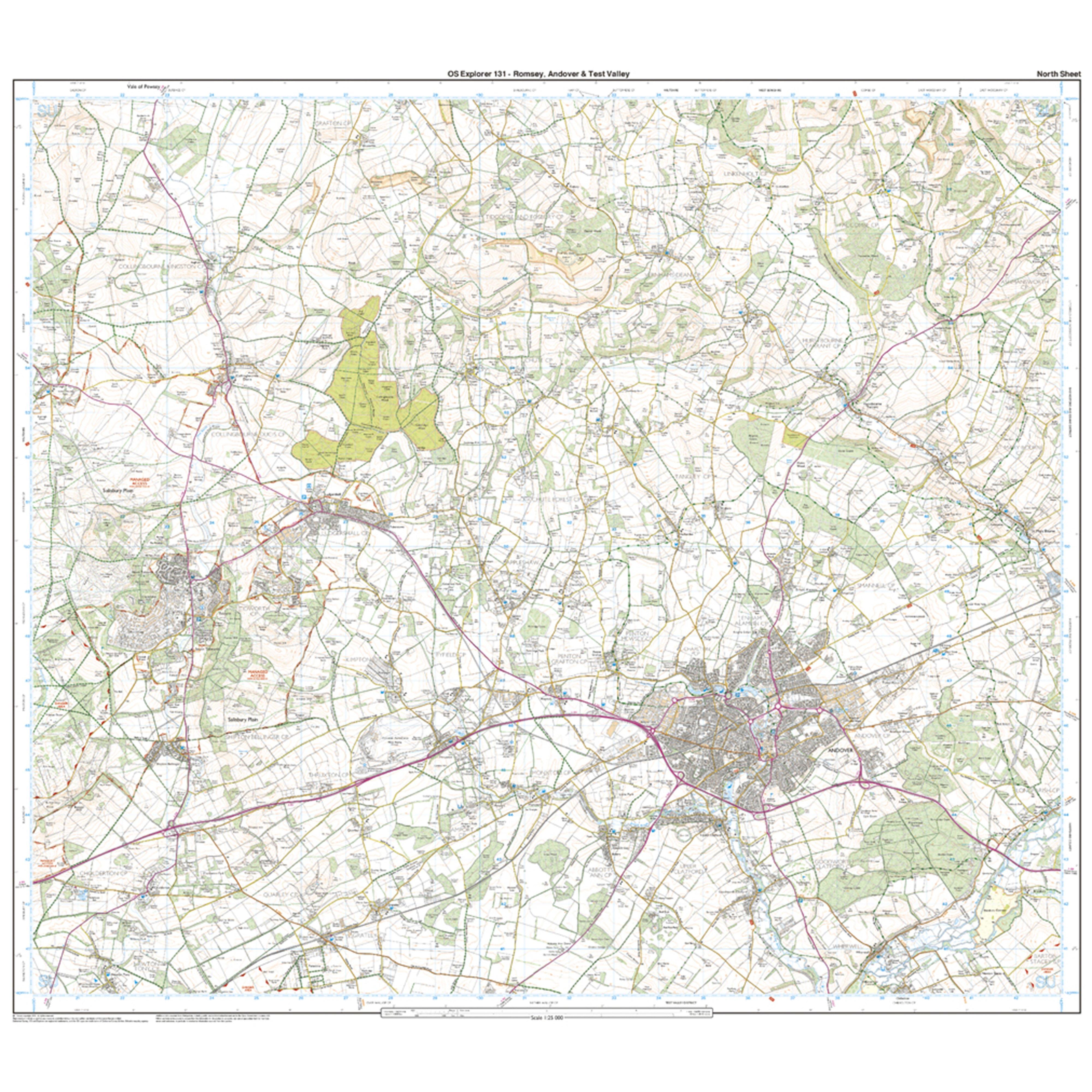 Explorer Active 131 Romsey, Andover & Test Valley Map With Digital Version