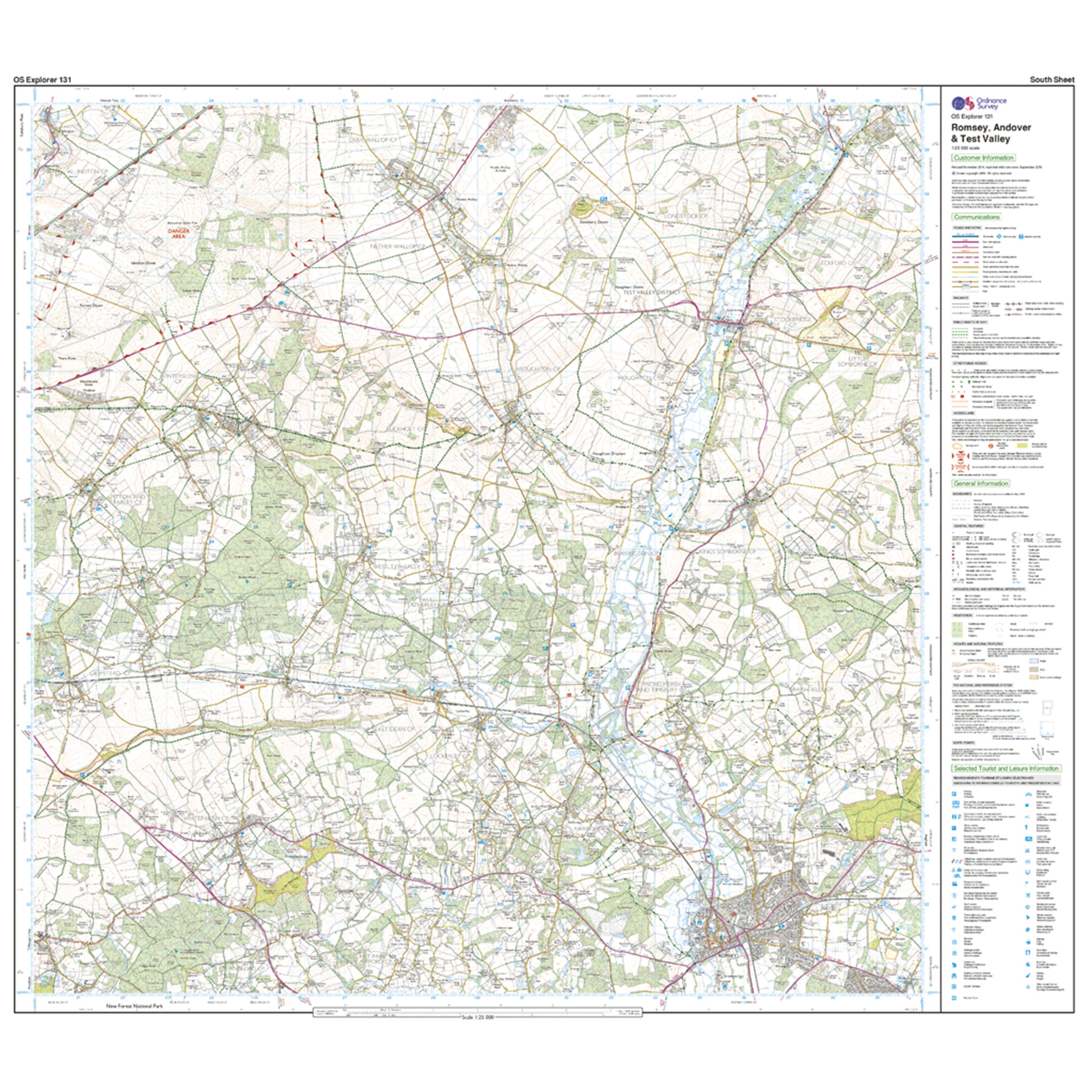 Explorer Active 131 Romsey, Andover & Test Valley Map With Digital Version