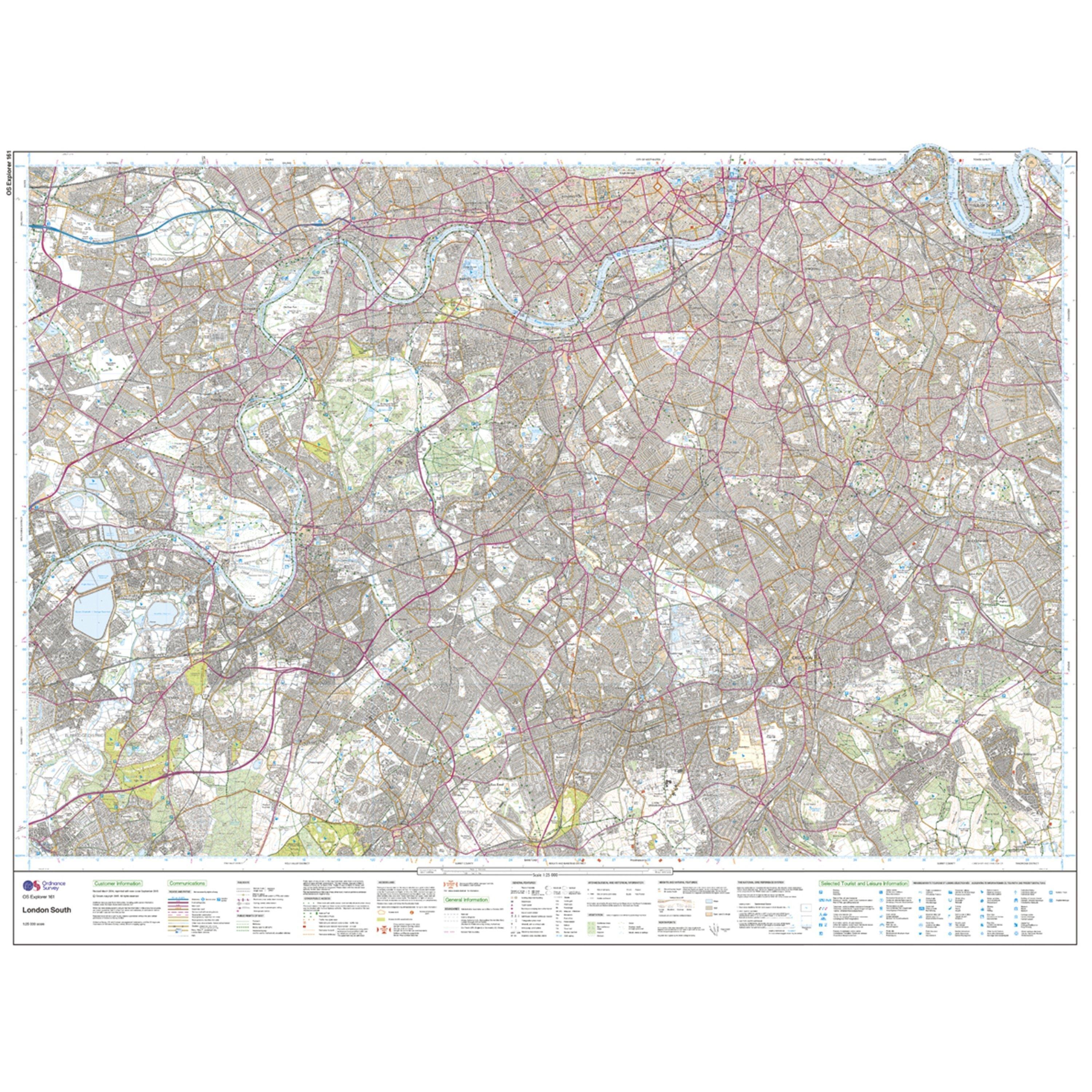 Explorer 161 London South Map With Digital Version