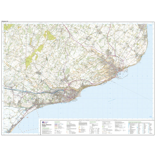 Explorer Active 138 Dover, Folkstore & Hythe Map With Digital Version