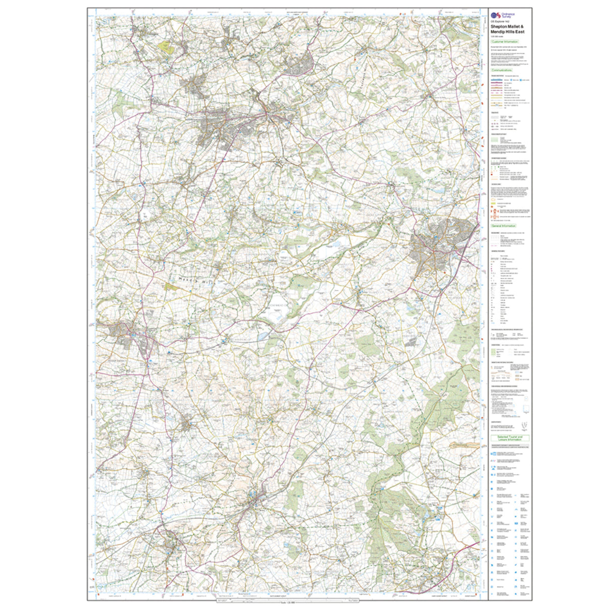Explorer Active 142 Shepton Mallet & Mendip Hills East Map With Digital Version