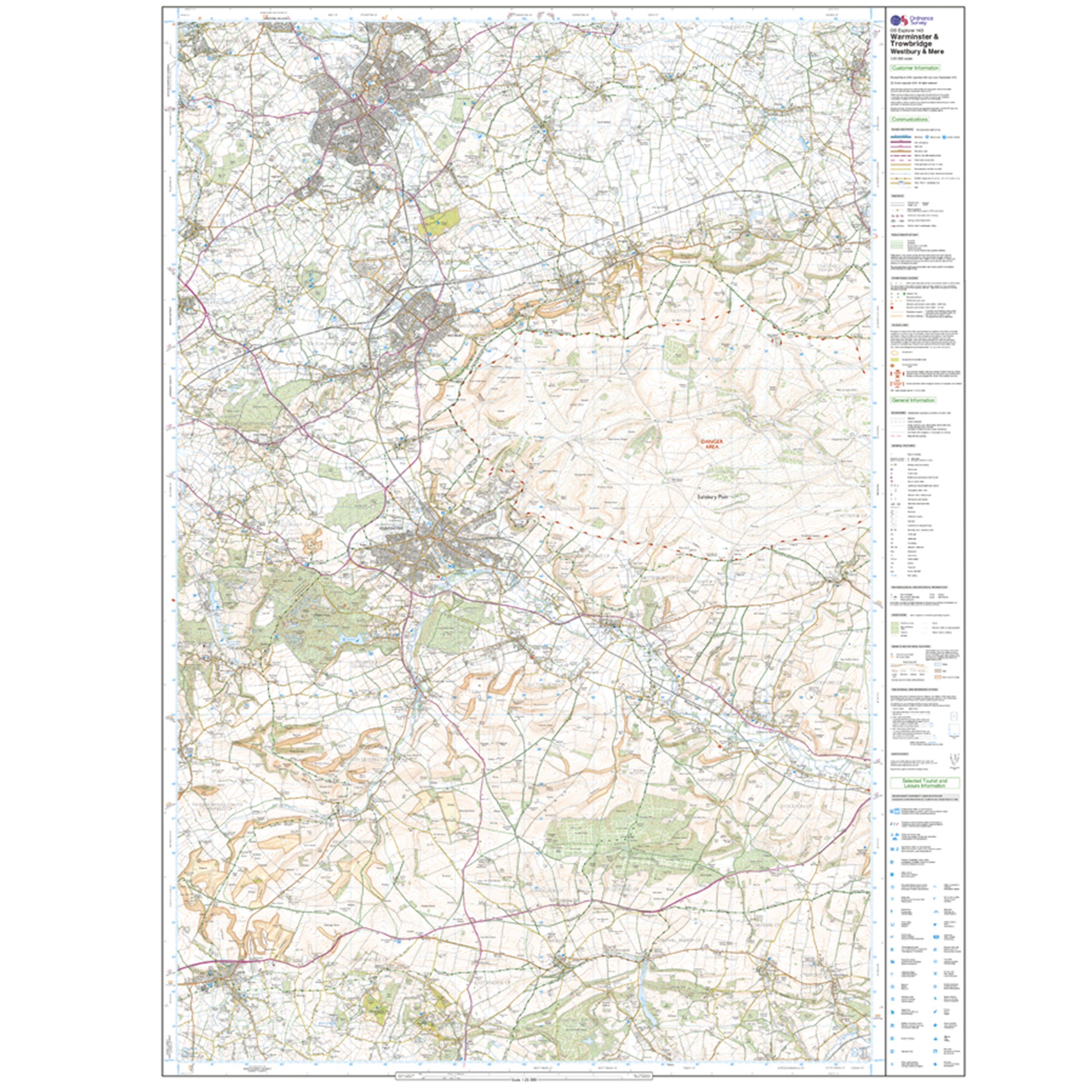 Explorer Active 143 Warminster & Trowbridge Map With Digital Version