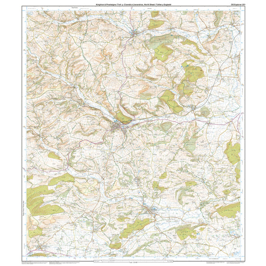 Explorer 201 Knighton & Presteigne Map With Digital Version