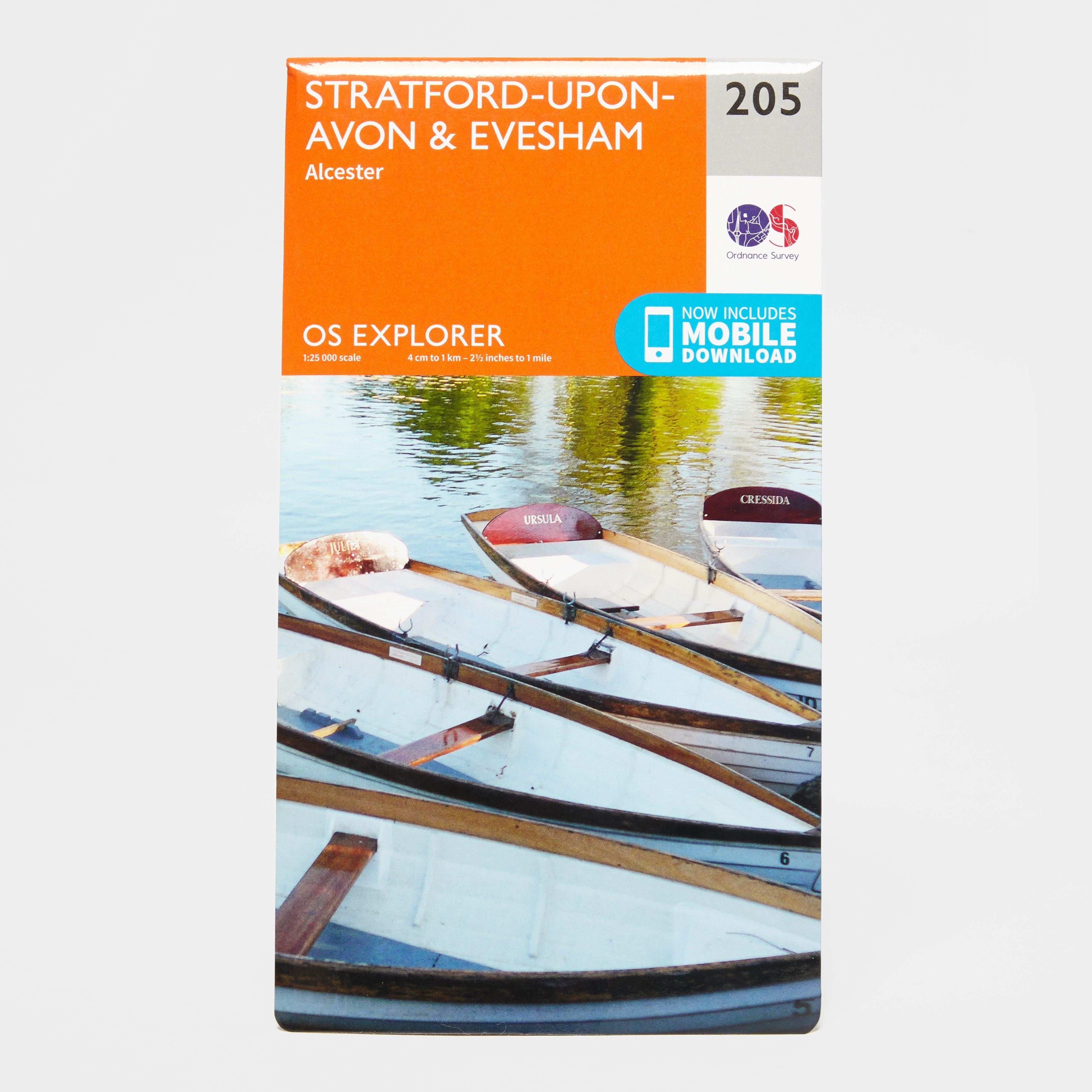 Explorer 205 Stratford-upon-Avon & Evesham Map With Digital Version