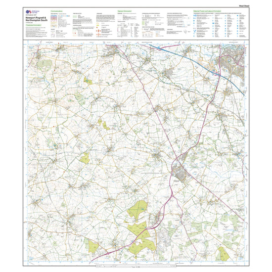 Explorer 207 Newport Pagnell & Northampton South Map With Digital Version