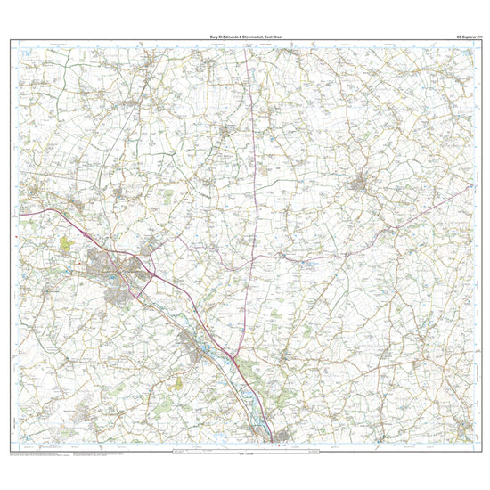 Explorer 211 Bury St Edmunds & Stowmarket Map With Digital Version