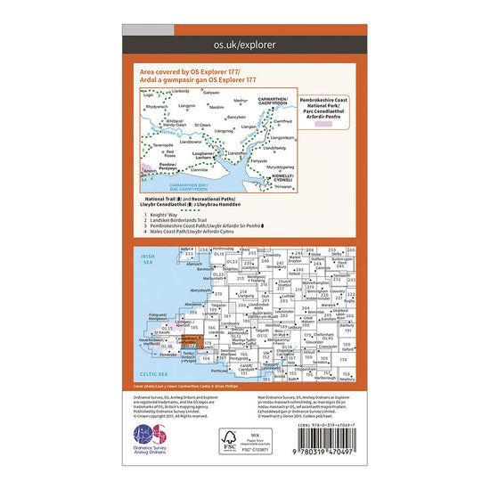 Explorer Active 177 Carmarthen & Kidwelly Map With Digital Version
