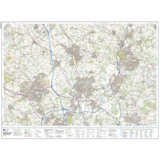 Explorer Active 182 St Albans & Hatfield Map With Digital Version