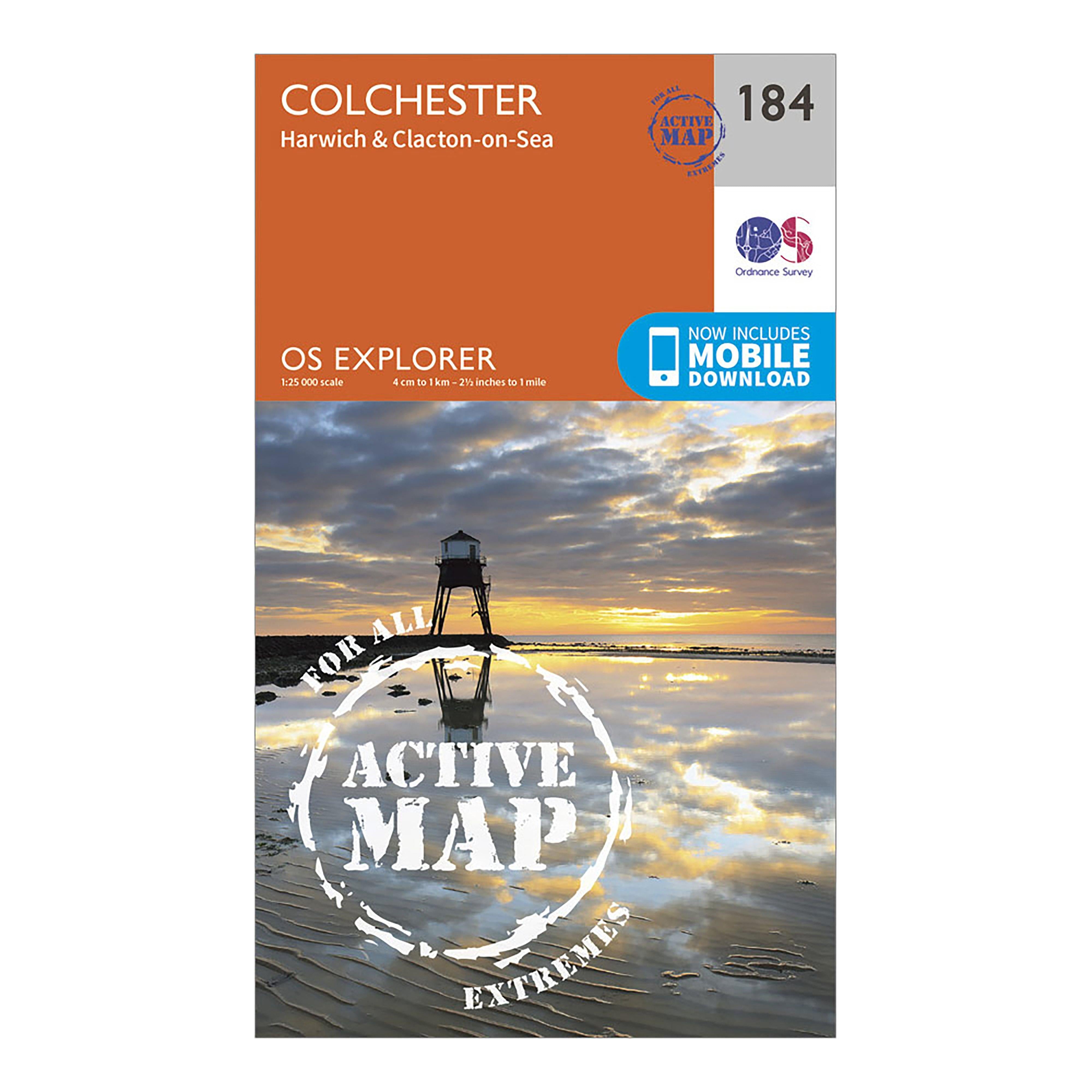 Explorer Active 184 Colchester, Harwick & Clacton-on-Sea Map With Digital Version