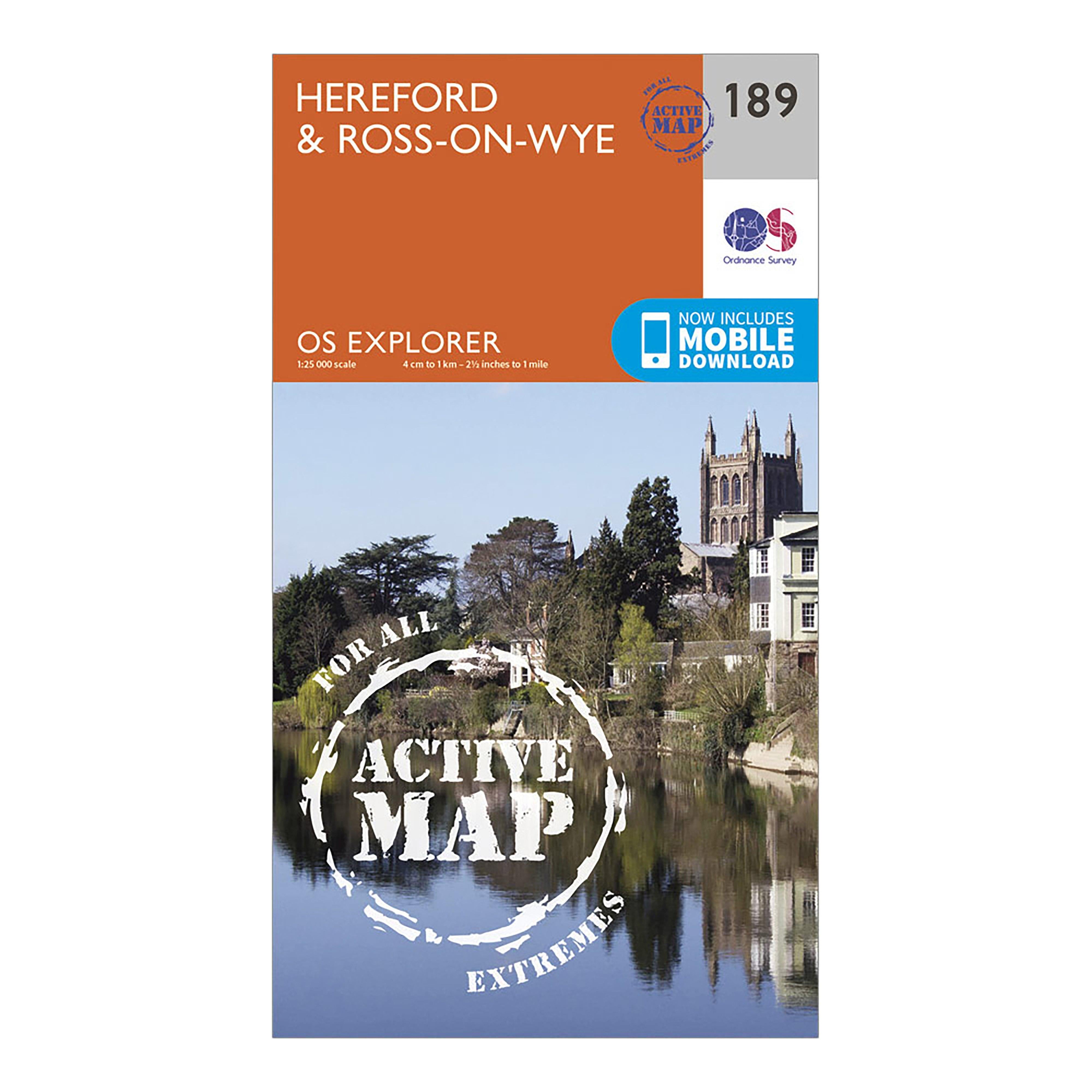 Explorer Active 189 Hereford & Ross-on-Wye Map With Digital Version