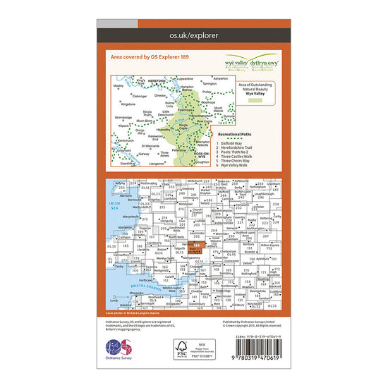 Explorer Active 189 Hereford & Ross-on-Wye Map With Digital Version