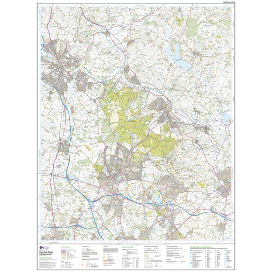 Explorer 244 Cannock Chase & Chasewater Map With Digital Version