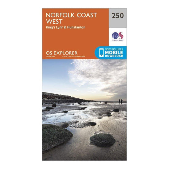 Explorer 250 Norfolk Coast West Map With Digital Version