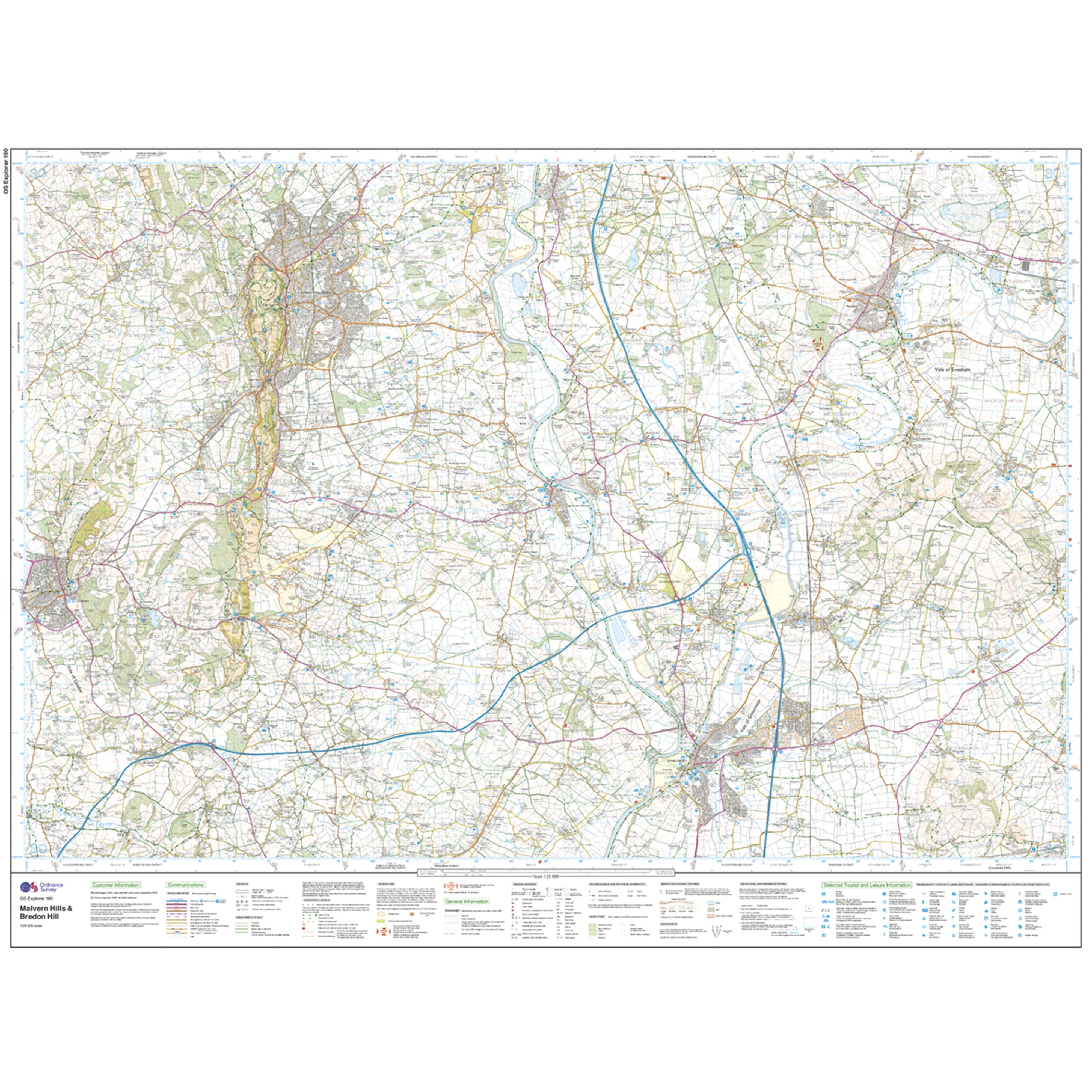 Explorer Active 190 Malvern Hills & Bredon Hill Map With Digital Version