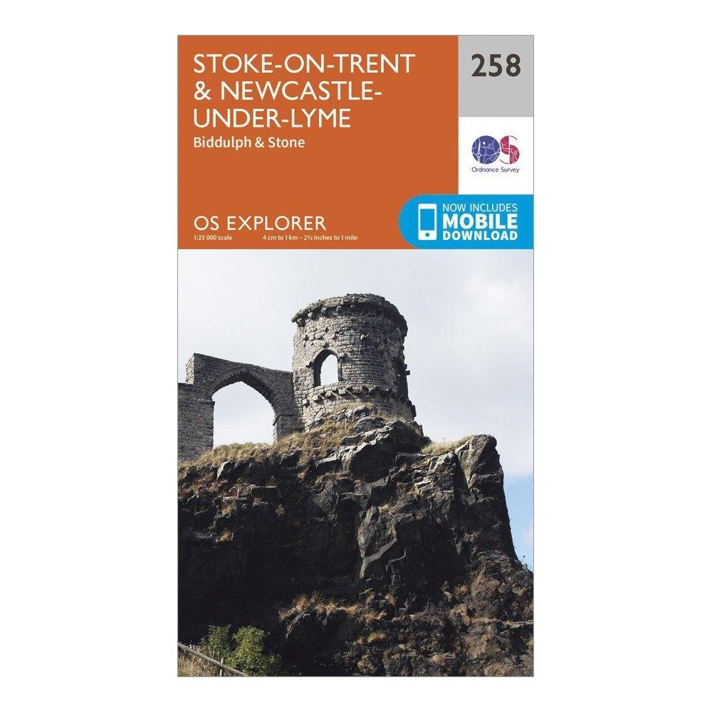 Explorer 258 Stoke-on-Trent & Newcastle-under-Lyme Map With Digital Version