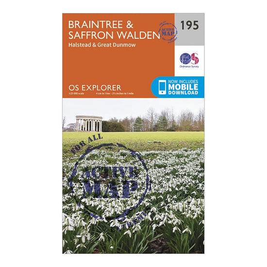 Explorer Active 195 Braintree & Saffron Walden Map With Digital Version