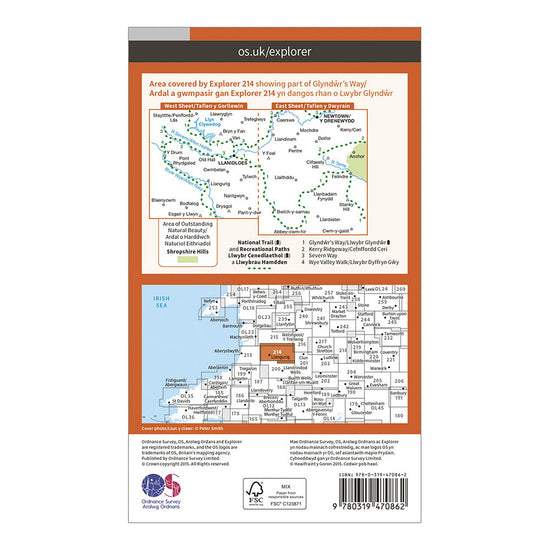 Explorer Active 214 Llanidloes & Newton Map With Digital Version