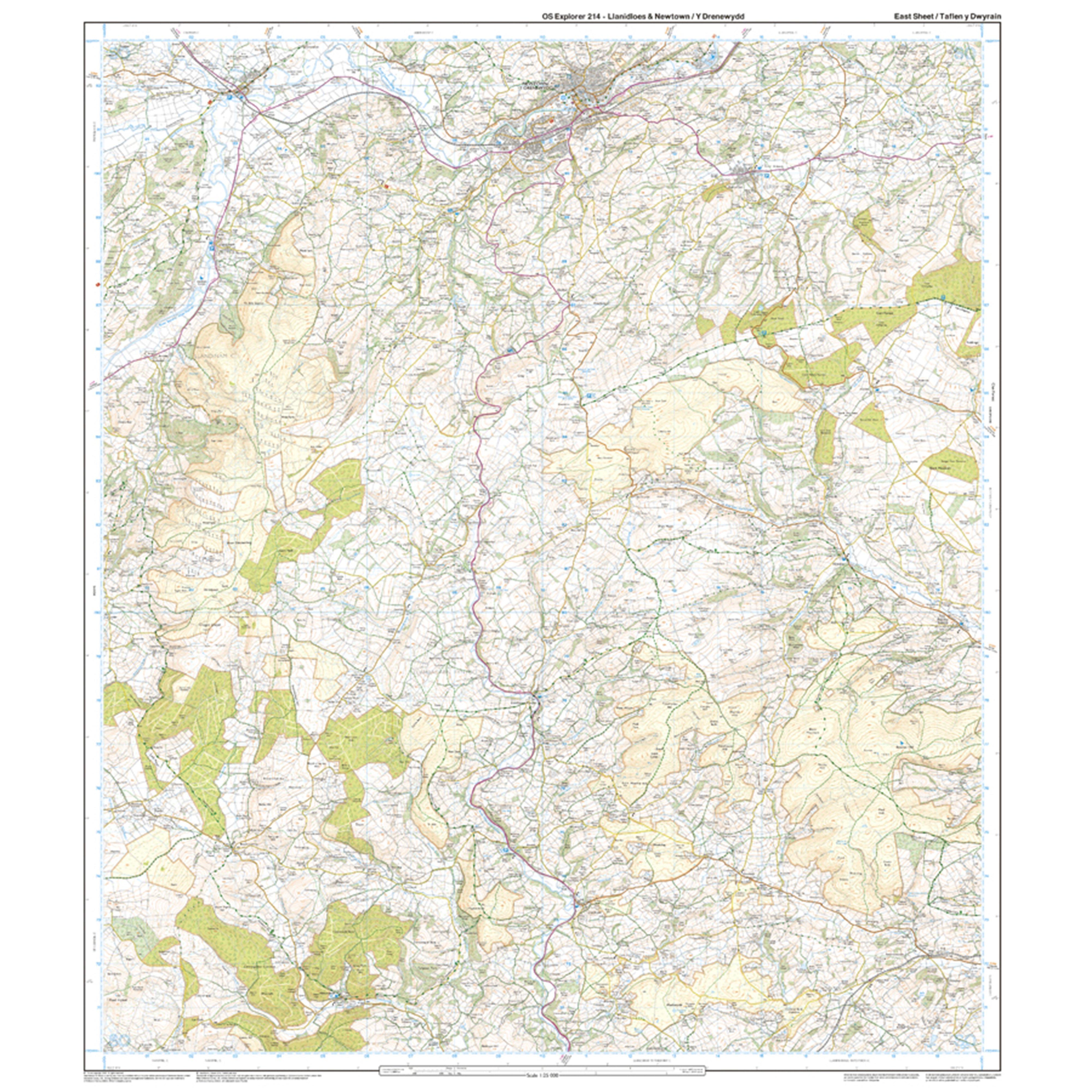Explorer Active 214 Llanidloes & Newton Map With Digital Version